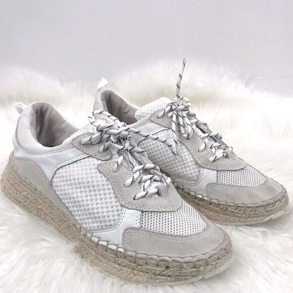 Marc Fisher | espadrille sneakers 8.5 white & cream. - Picture 1 of 11